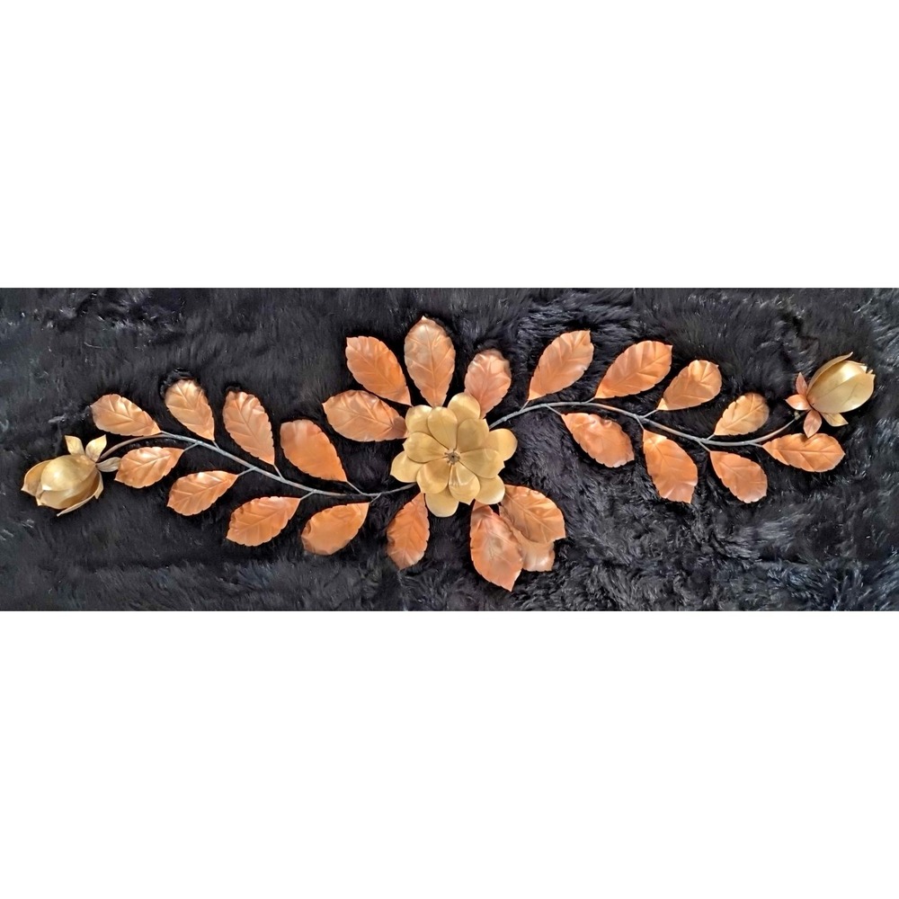 Vintage‎ Metal Floral Wall Sculpture